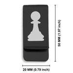 Stainless Steel Pawn Chess Piece Classic Slim Money Clip