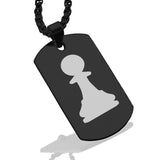 Stainless Steel Pawn Chess Piece Dog Tag Pendant