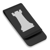 Stainless Steel Rook Chess Piece Classic Slim Money Clip