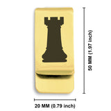 Stainless Steel Rook Chess Piece Classic Slim Money Clip