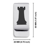 Stainless Steel Rook Chess Piece Classic Slim Money Clip