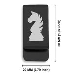 Stainless Steel Knight Chess Piece Classic Slim Money Clip