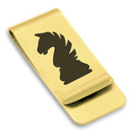 Stainless Steel Knight Chess Piece Classic Slim Money Clip