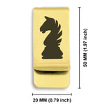 Stainless Steel Knight Chess Piece Classic Slim Money Clip