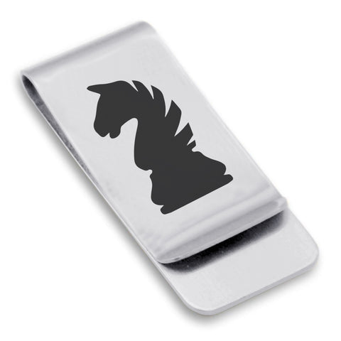 Stainless Steel Knight Chess Piece Classic Slim Money Clip