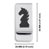 Stainless Steel Knight Chess Piece Classic Slim Money Clip