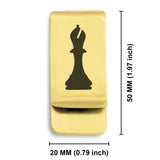 Stainless Steel Bishop Chess Piece Classic Slim Money Clip