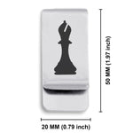 Stainless Steel Bishop Chess Piece Classic Slim Money Clip