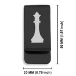 Stainless Steel Queen Chess Piece Classic Slim Money Clip