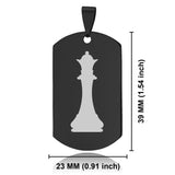 Stainless Steel Queen Chess Piece Dog Tag Keychain