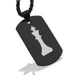 Stainless Steel King Chess Piece Dog Tag Pendant