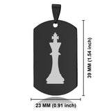 Stainless Steel King Chess Piece Dog Tag Pendant