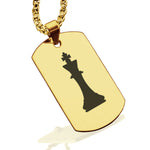 Stainless Steel King Chess Piece Dog Tag Pendant