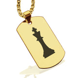 Stainless Steel King Chess Piece Dog Tag Pendant