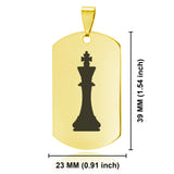 Stainless Steel King Chess Piece Dog Tag Pendant