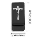 Stainless Steel Religious Cross Crucifix Classic Slim Money Clip