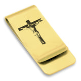 Stainless Steel Religious Cross Crucifix Classic Slim Money Clip