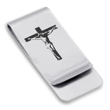 Stainless Steel Religious Cross Crucifix Classic Slim Money Clip