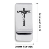 Stainless Steel Religious Cross Crucifix Classic Slim Money Clip