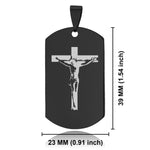 Stainless Steel Religious Cross Crucifix Dog Tag Keychain - Comfort Zone Studios