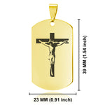 Stainless Steel Religious Cross Crucifix Dog Tag Keychain - Comfort Zone Studios