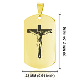 Stainless Steel Religious Cross Crucifix Dog Tag Pendant - Comfort Zone Studios