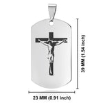 Stainless Steel Religious Cross Crucifix Dog Tag Keychain - Comfort Zone Studios