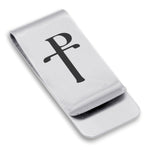 Stainless Steel Religious Staurogram Classic Slim Money Clip