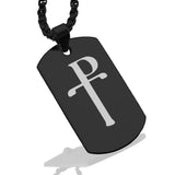 Stainless Steel Religious Staurogram Dog Tag Pendant - Comfort Zone Studios