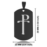 Stainless Steel Religious Staurogram Dog Tag Keychain - Comfort Zone Studios