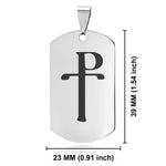 Stainless Steel Religious Staurogram Dog Tag Keychain - Comfort Zone Studios