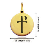 Stainless Steel Religious Staurogram Round Medallion Pendant