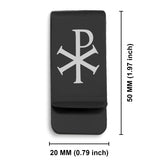 Stainless Steel Religious Chi Rho Classic Slim Money Clip