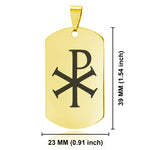 Stainless Steel Religious Chi Rho Dog Tag Keychain - Comfort Zone Studios