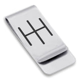 Stainless Steel Religious IH Monogram Classic Slim Money Clip