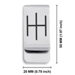 Stainless Steel Religious IH Monogram Classic Slim Money Clip