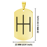 Stainless Steel Religious IH Monogram Dog Tag Keychain - Comfort Zone Studios