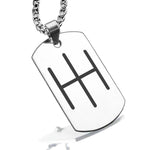 Stainless Steel Religious IH Monogram Dog Tag Pendant - Comfort Zone Studios