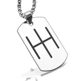 Stainless Steel Religious IH Monogram Dog Tag Pendant - Comfort Zone Studios