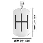 Stainless Steel Religious IH Monogram Dog Tag Keychain - Comfort Zone Studios