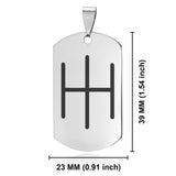 Stainless Steel Religious IH Monogram Dog Tag Keychain - Comfort Zone Studios