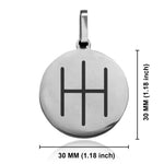 Stainless Steel Religious IH Monogram Round Medallion Keychain