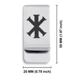 Stainless Steel Religious IX Monogram Classic Slim Money Clip