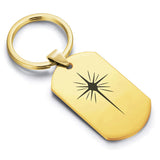 Stainless Steel Religious Star of Bethlehem Dog Tag Keychain - Comfort Zone Studios