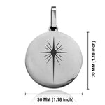 Stainless Steel Religious Star of Bethlehem Round Medallion Pendant