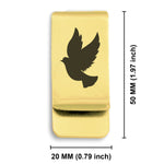 Stainless Steel Religious Dove Classic Slim Money Clip