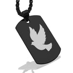 Stainless Steel Religious Dove Dog Tag Pendant - Comfort Zone Studios