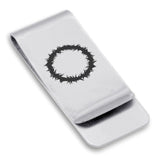 Stainless Steel Religious Crown of Thorns Classic Slim Money Clip