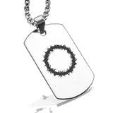 Stainless Steel Religious Crown of Thorns Dog Tag Pendant - Comfort Zone Studios