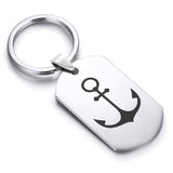 Stainless Steel Religious Anchor Dog Tag Keychain - Comfort Zone Studios